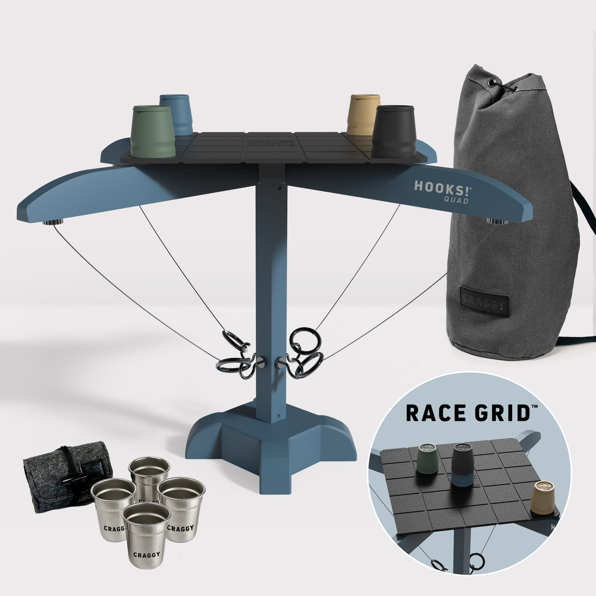 HOOKS! QUAD Party Bundle - 4-Player Ring Toss Game