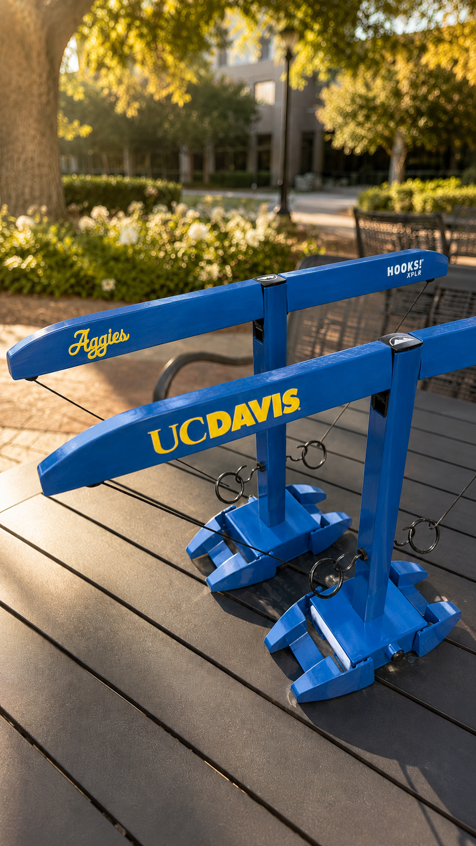 HOOKS! XPLR – UC Davis Aggies – Tailgate Ring Toss Game