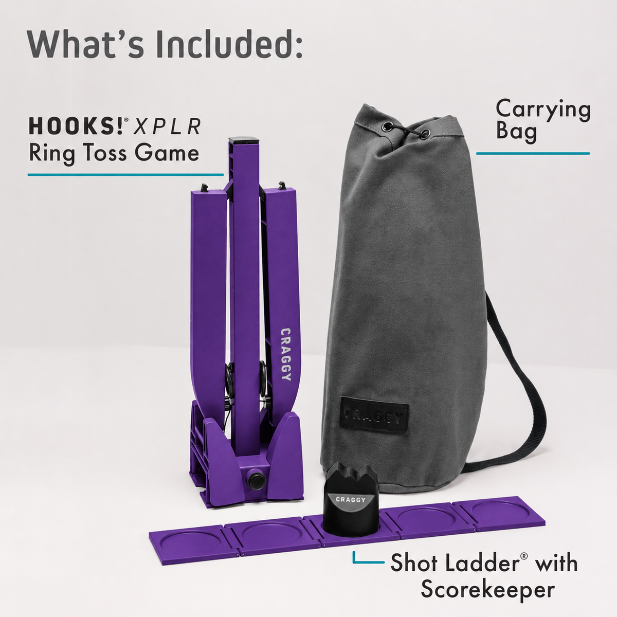 HOOKS! XPLR – LSU Tigers – Tailgate Ring Toss Game