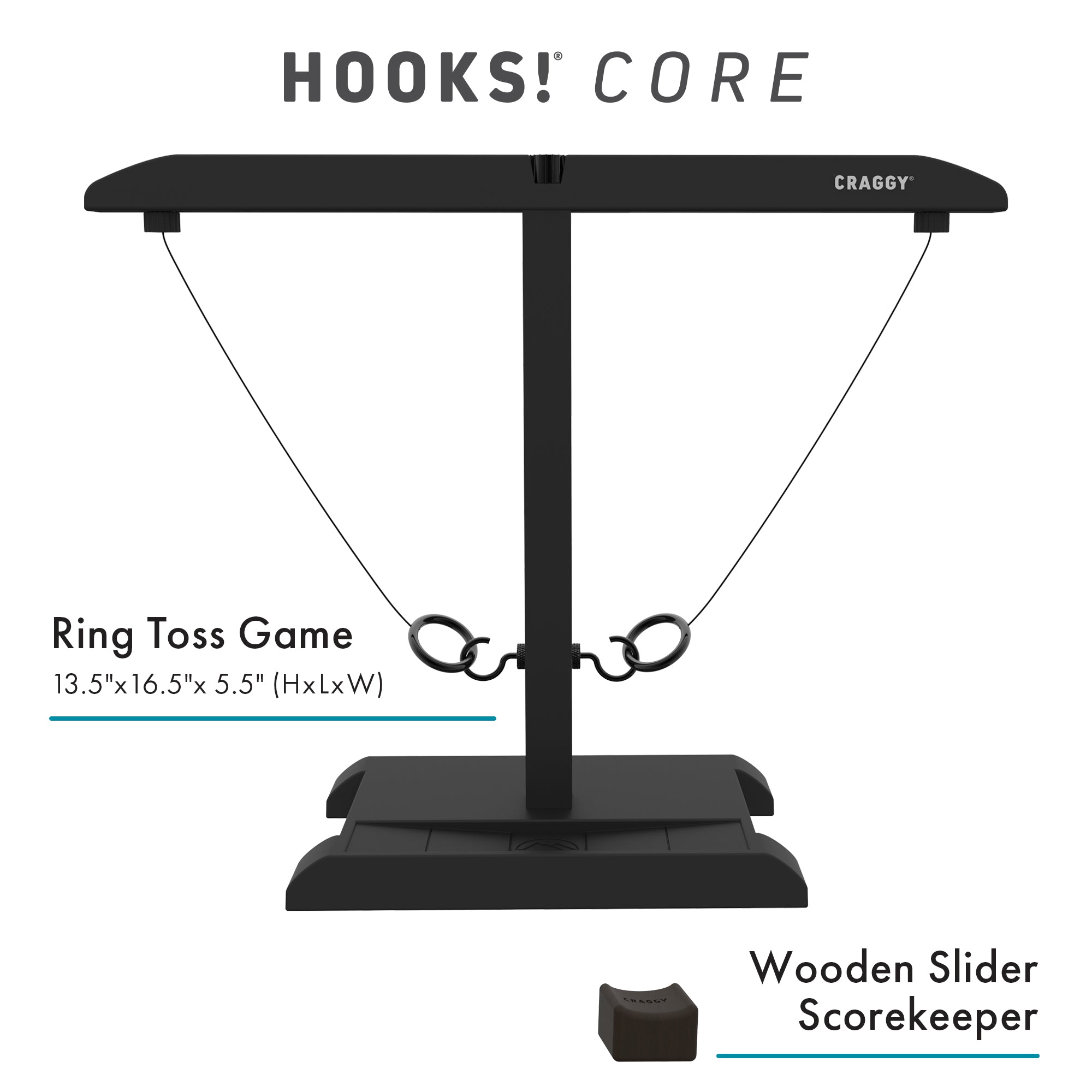HOOKS! CORE - Ring Toss Game With Built-In Scoring