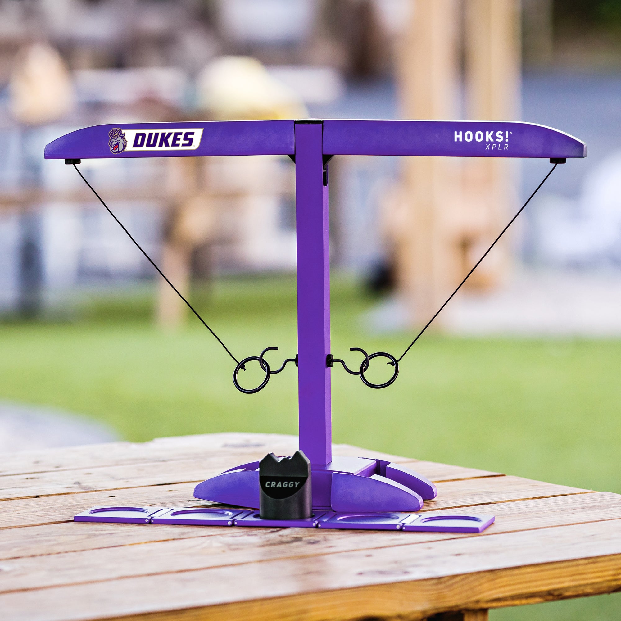HOOKS! XPLR – JMU Dukes – Tailgate Ring Toss Game