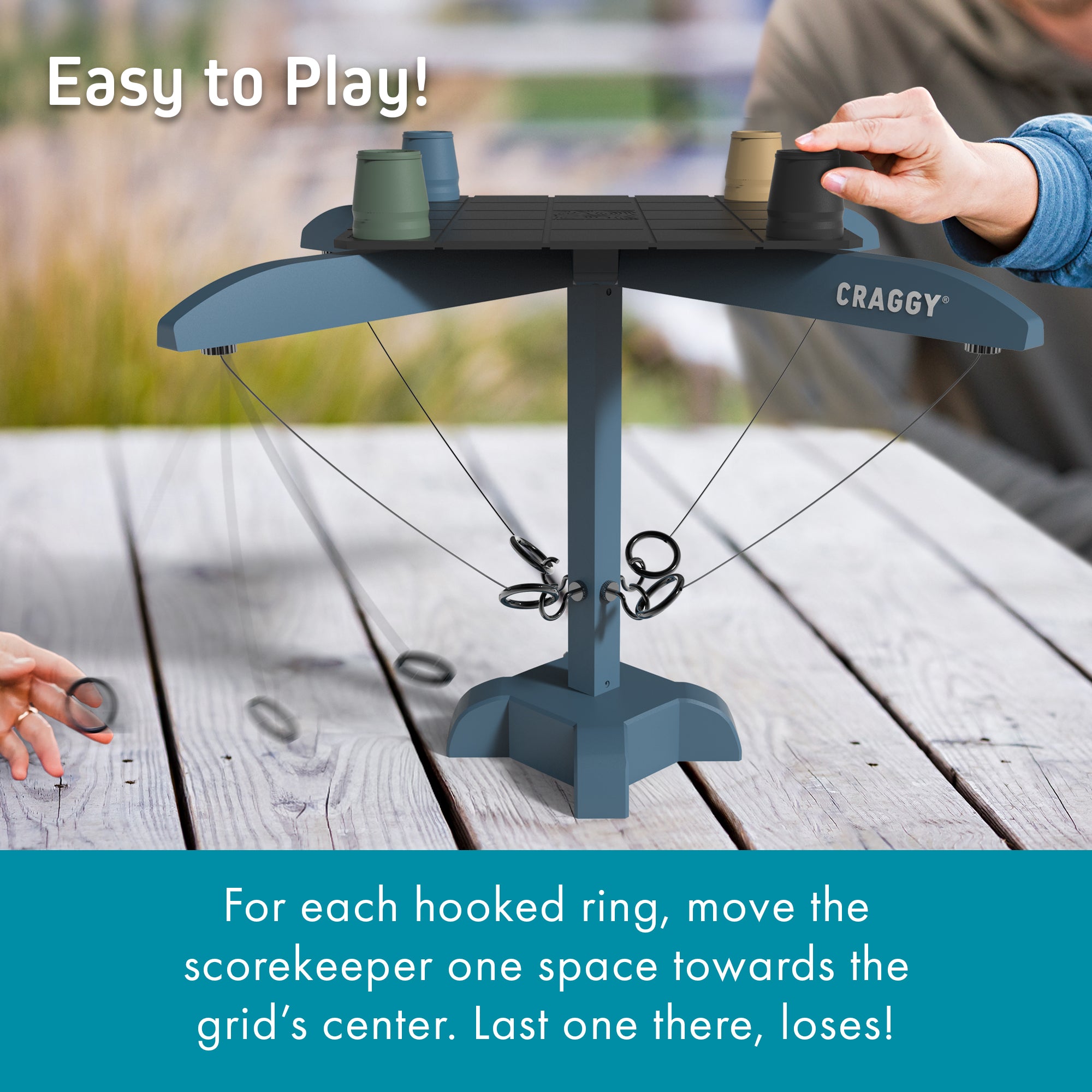 HOOKS! QUAD - 4-Player Ring Toss Game