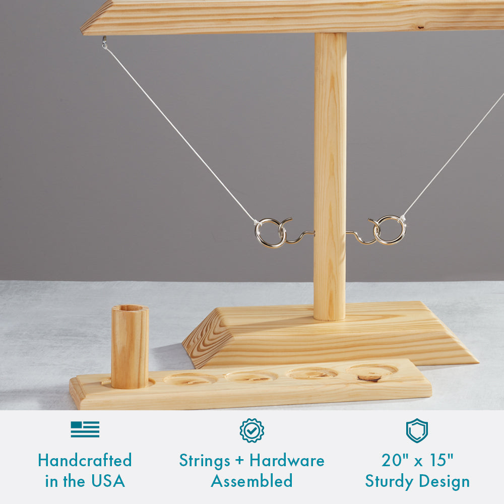 HOOKS!® Ring Toss and Shot Ladder® - Natural
