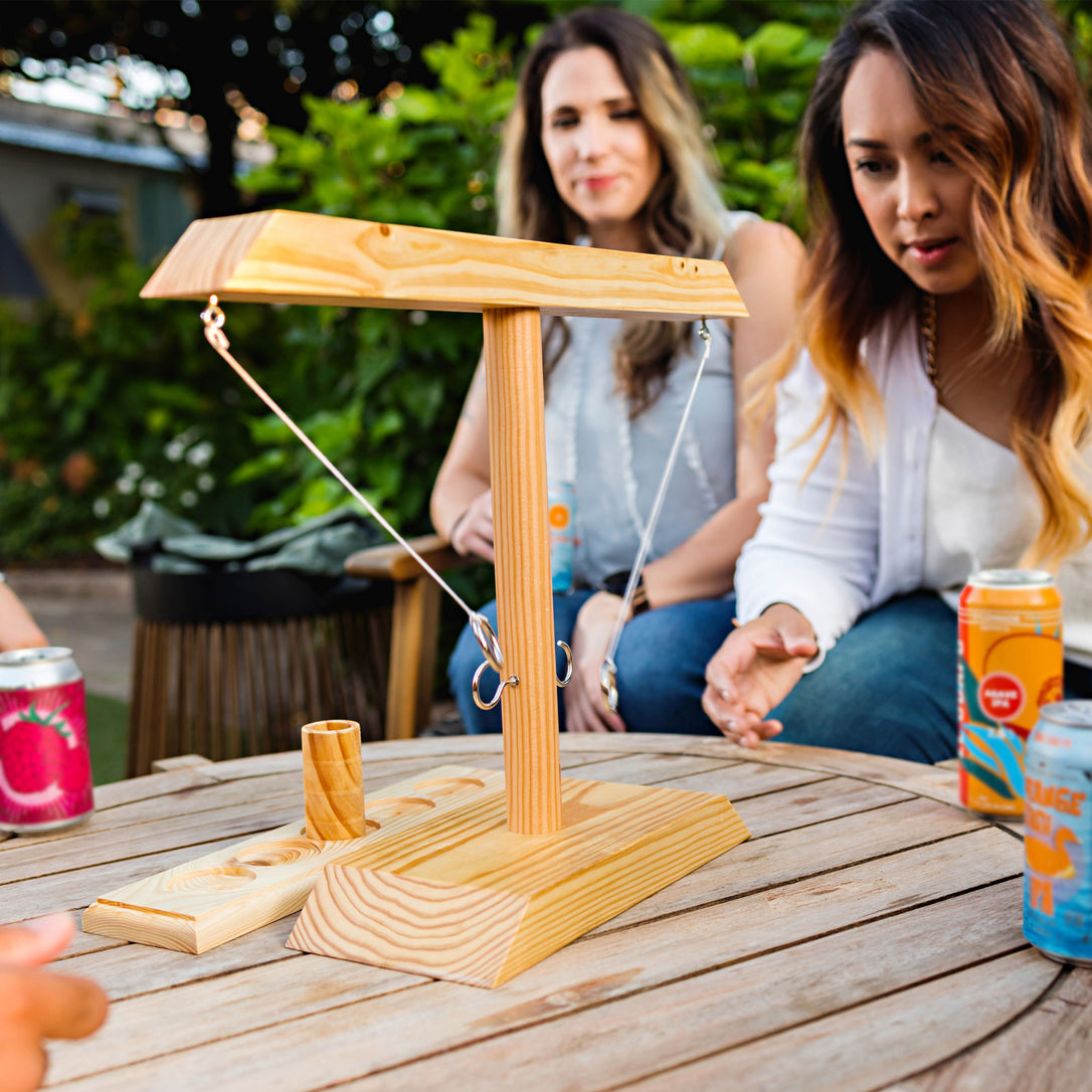 HOOKS!® Ring Toss and Shot Ladder® - Natural